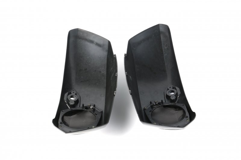Motorcycle Accessories Black for 2011-2015  Cross Country Saddlebags Audio Lid With Grill Inserts